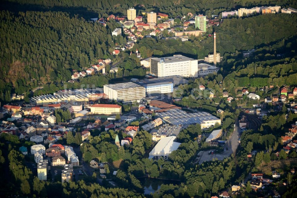 Nejdek von oben - Ortsansicht in Nejdek in Tschechische Republik