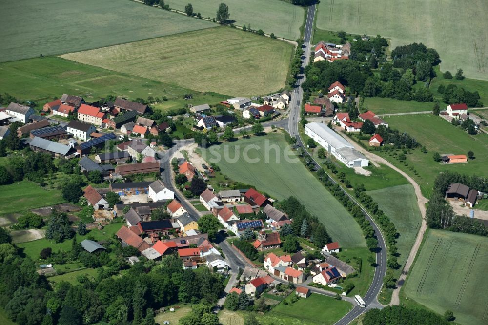 Bad Belzig von oben - Ortsansicht von Neschholz in Bad Belzig im Bundesland Brandenburg