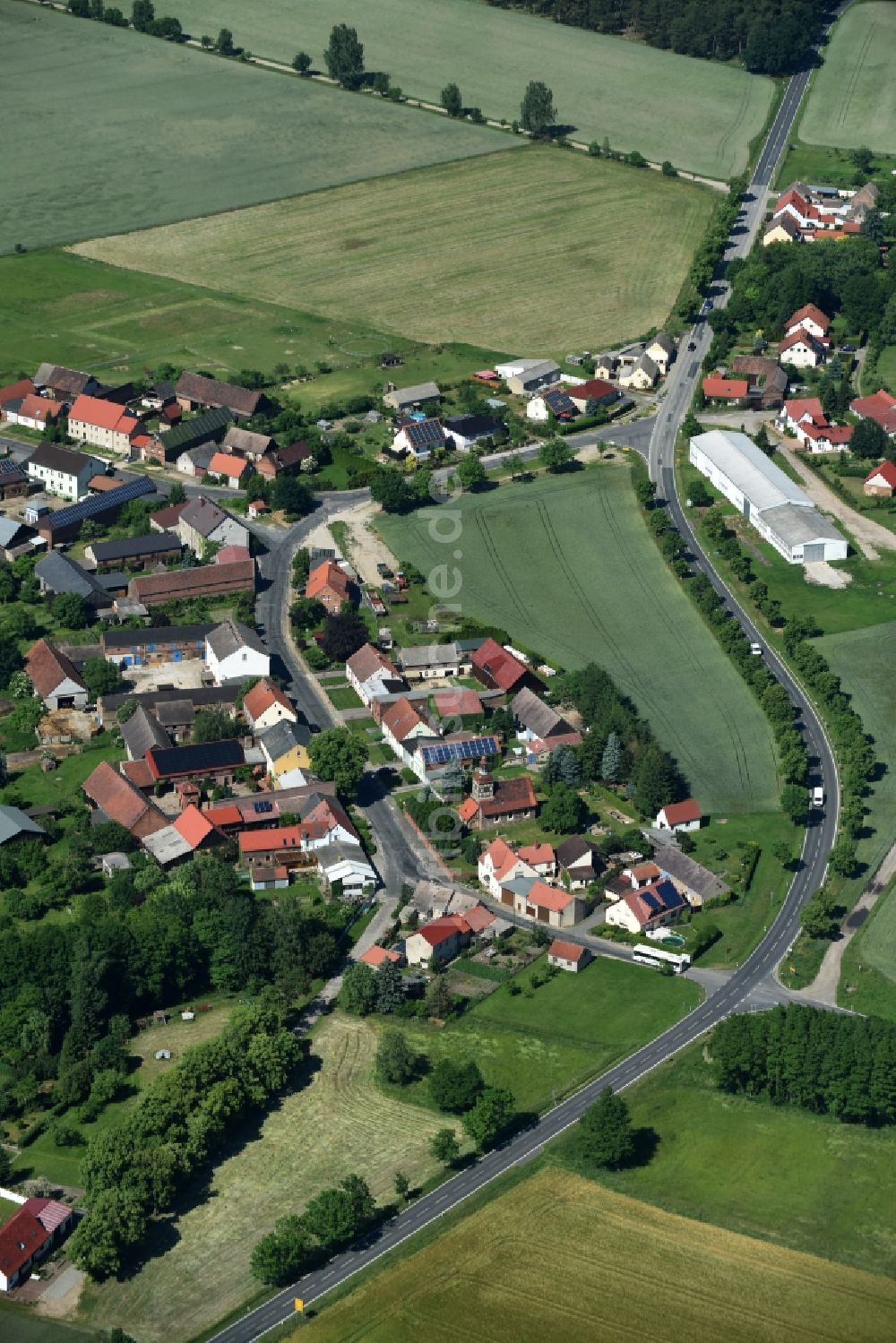 Luftbild Bad Belzig - Ortsansicht von Neschholz in Bad Belzig im Bundesland Brandenburg