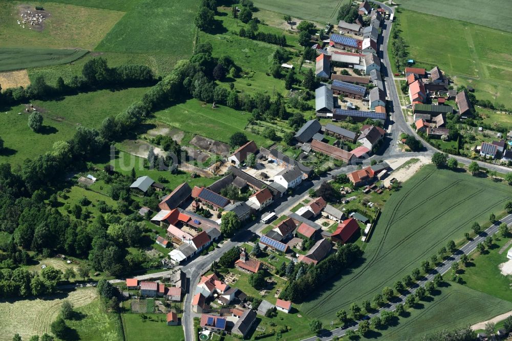 Luftaufnahme Bad Belzig - Ortsansicht von Neschholz in Bad Belzig im Bundesland Brandenburg