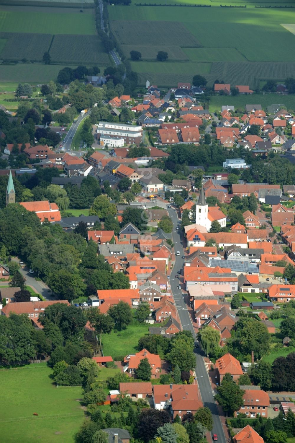 Neuenkirchen-Vörden von oben - Ortsansicht in Neuenkirchen- Vörden im Bundesland Niedersachsen