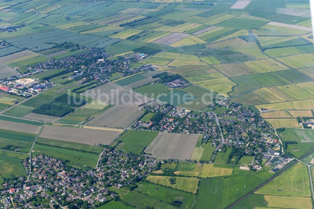 Nieblum von oben - Ortsansicht in Nieblum im Bundesland Schleswig-Holstein