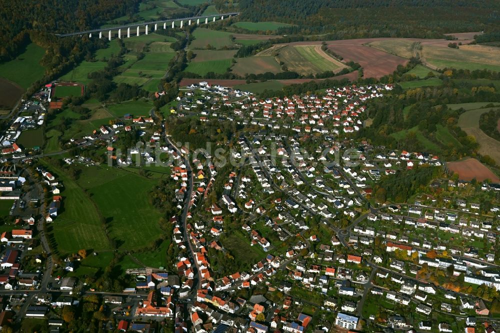 Niederaula von oben - Ortsansicht in Niederaula im Bundesland Hessen, Deutschland