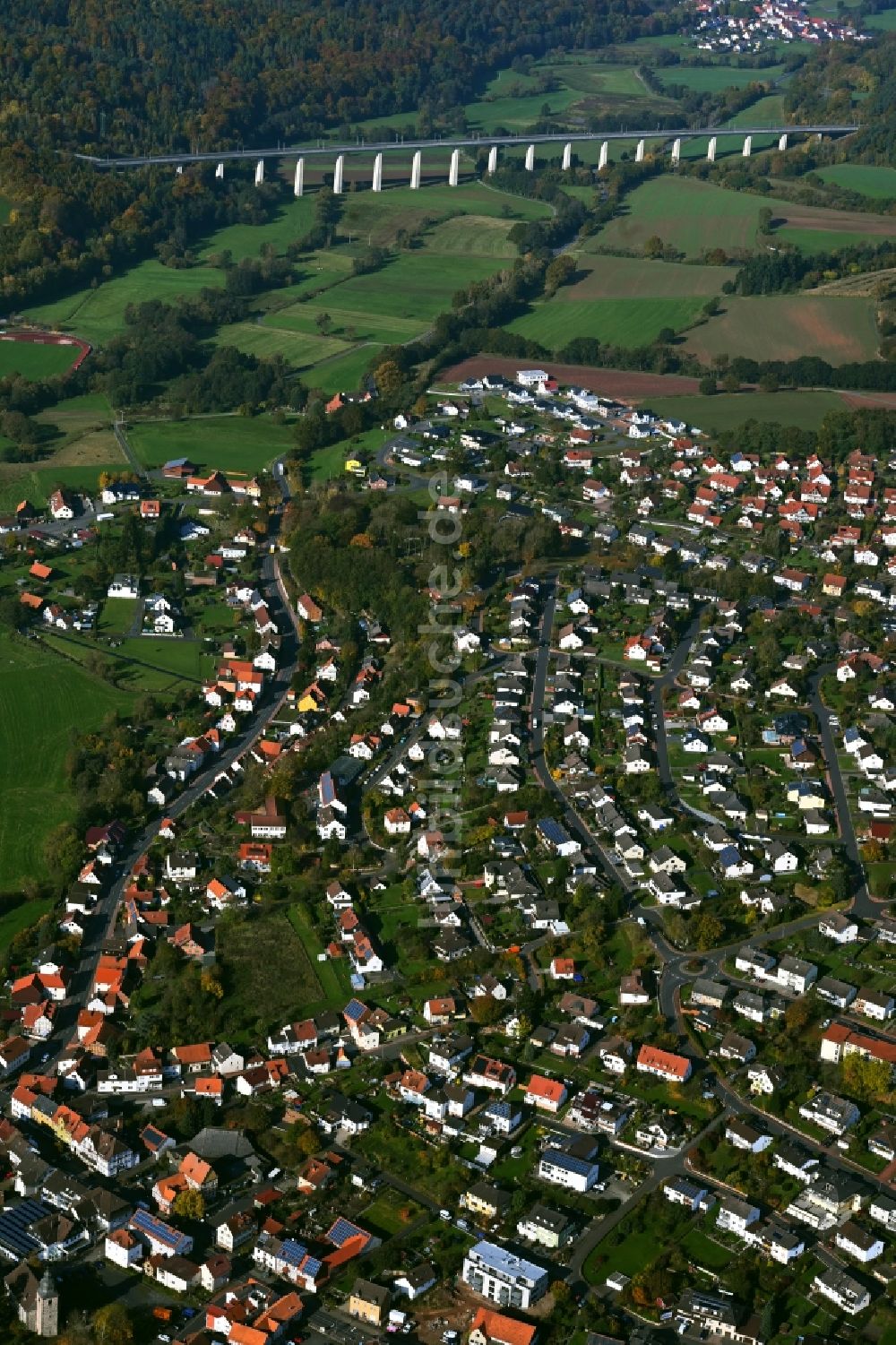 Luftaufnahme Niederaula - Ortsansicht in Niederaula im Bundesland Hessen, Deutschland