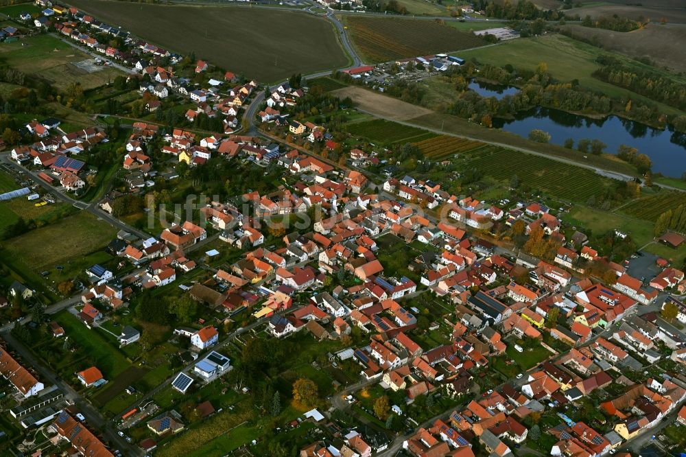 Luftaufnahme Niederdorla - Ortsansicht in Niederdorla im Bundesland Thüringen, Deutschland