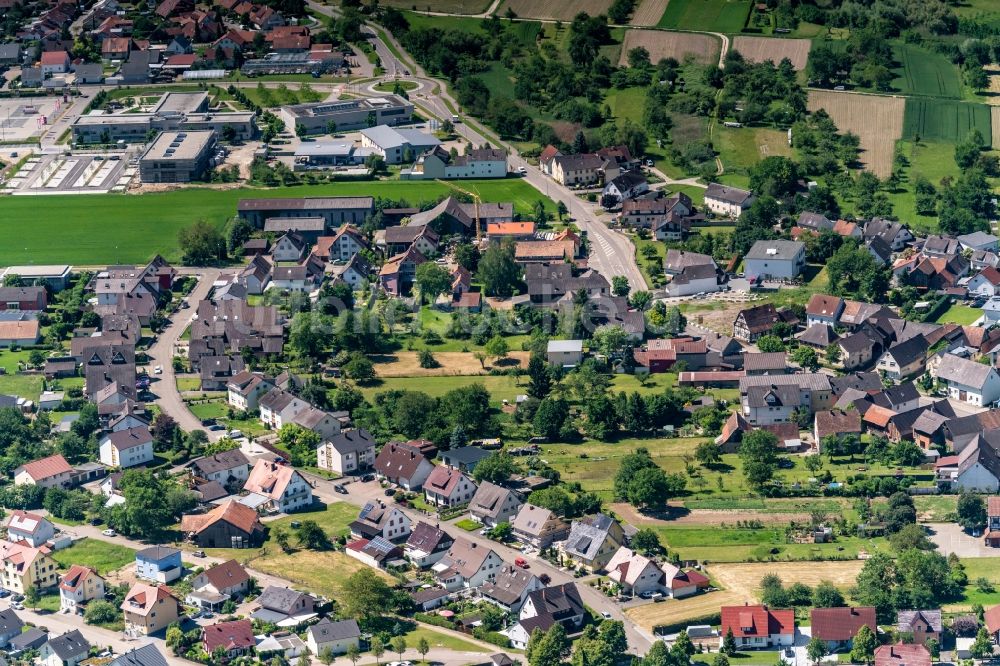 Luftbild Rheinhausen - Ortsansicht in Niederhausen im Bundesland Baden-Württemberg, Deutschland