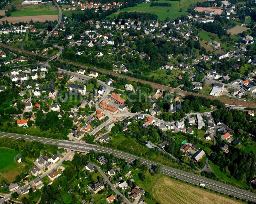 Niederwiesa von oben - Ortsansicht in Niederwiesa im Bundesland Sachsen, Deutschland