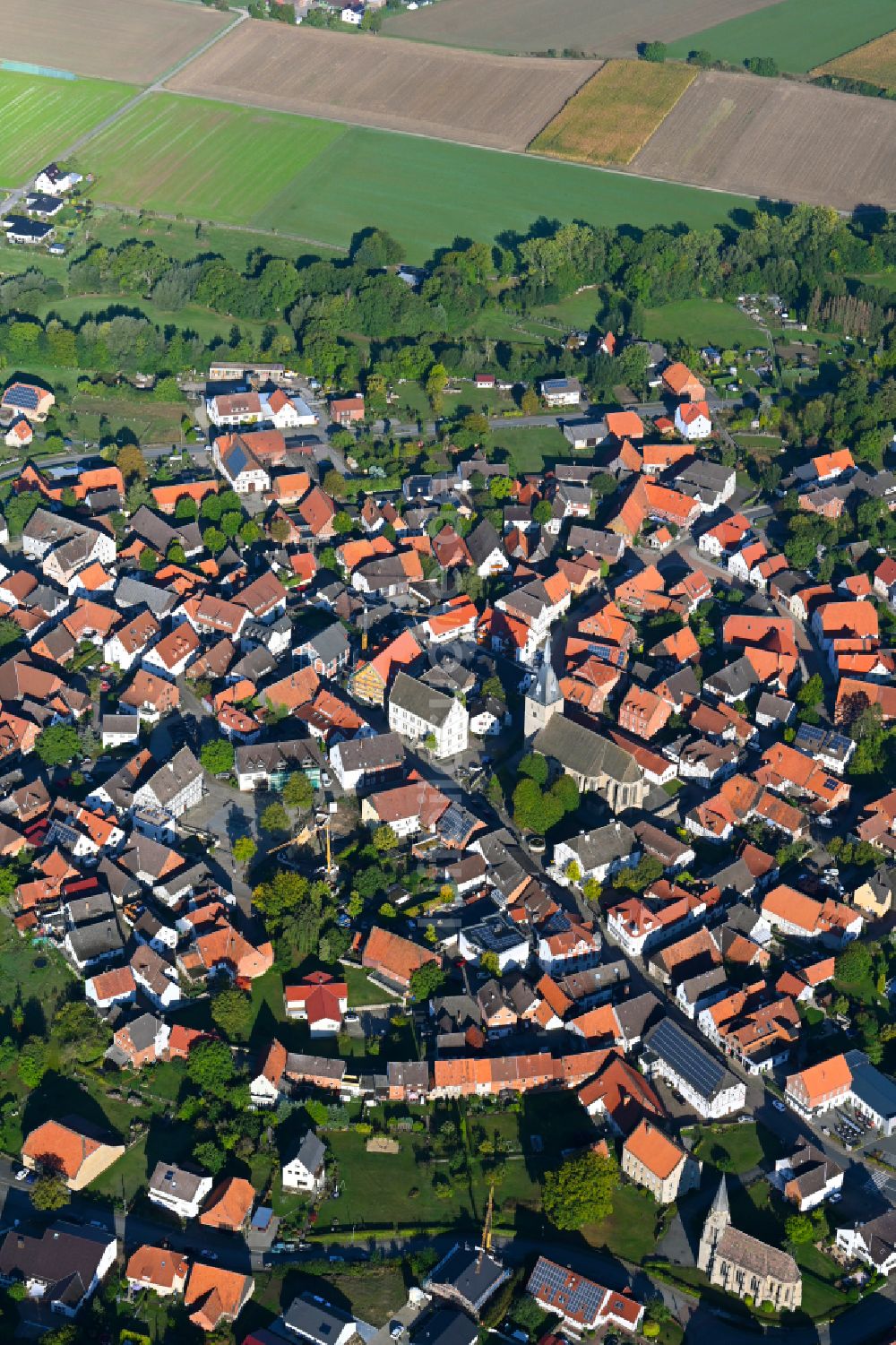 Luftbild Nieheim - Ortsansicht in Nieheim im Bundesland Nordrhein-Westfalen, Deutschland