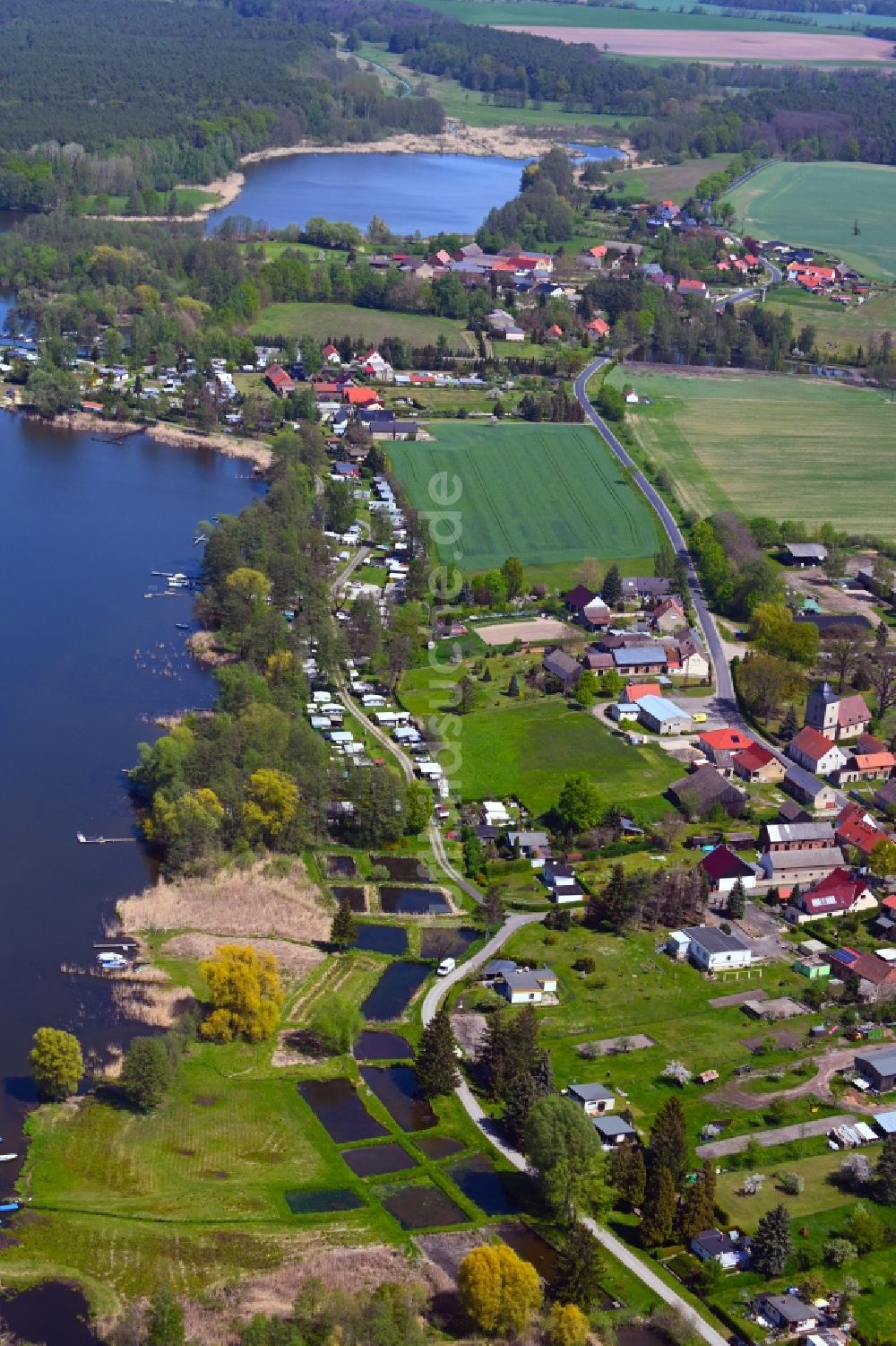 Niewisch von oben - Ortsansicht in Niewisch im Bundesland Brandenburg, Deutschland