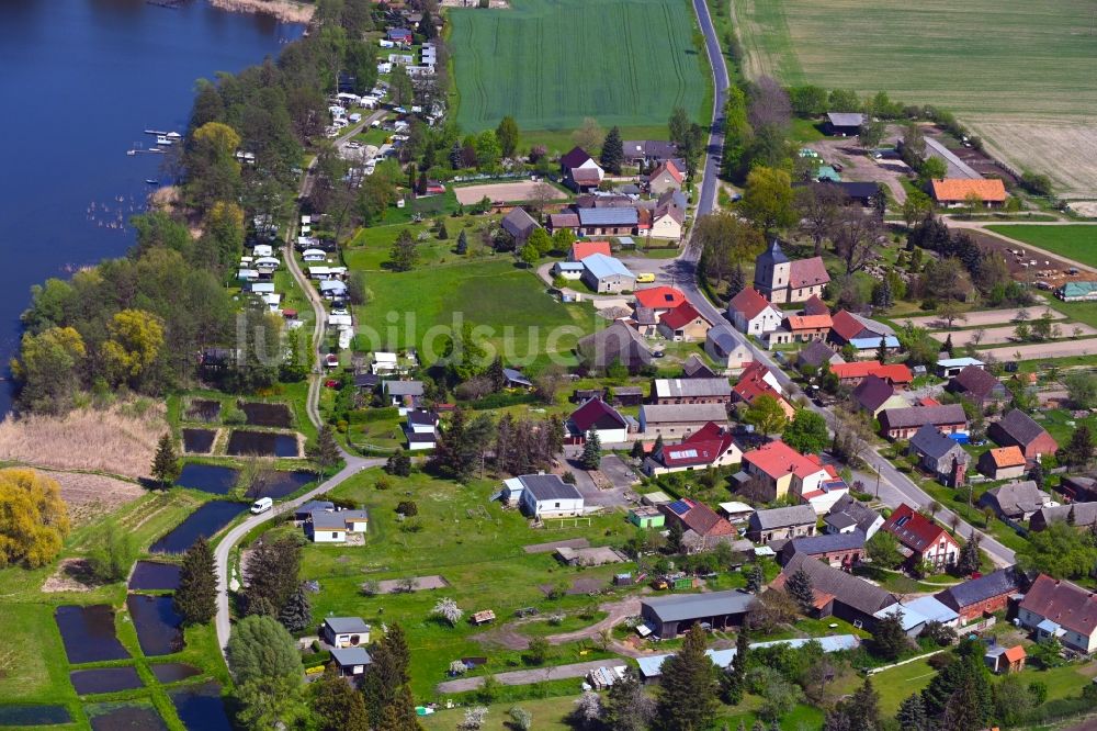 Niewisch aus der Vogelperspektive: Ortsansicht in Niewisch im Bundesland Brandenburg, Deutschland