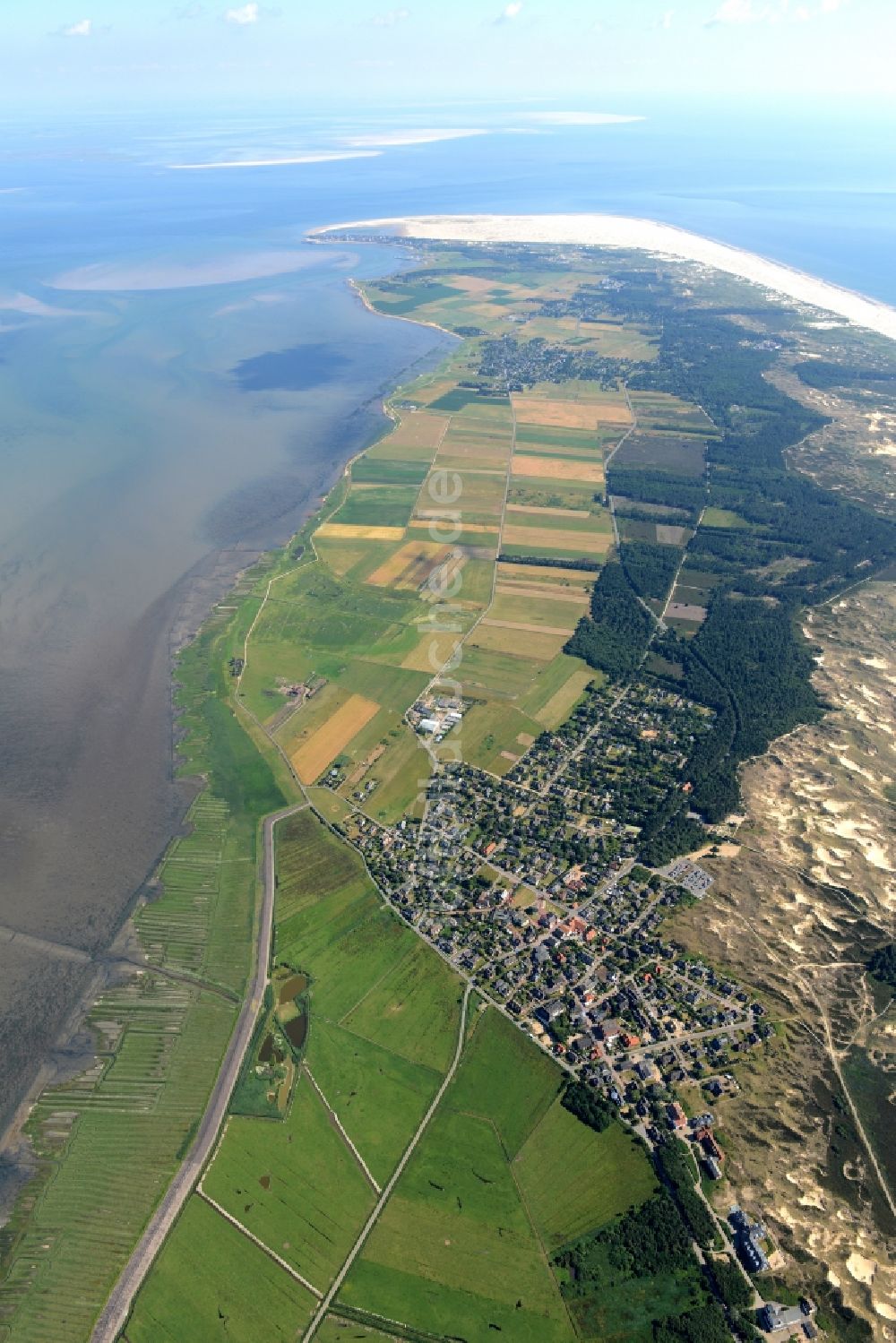 Norddorf von oben - Ortsansicht von Norddorf im Bundesland Schleswig-Holstein