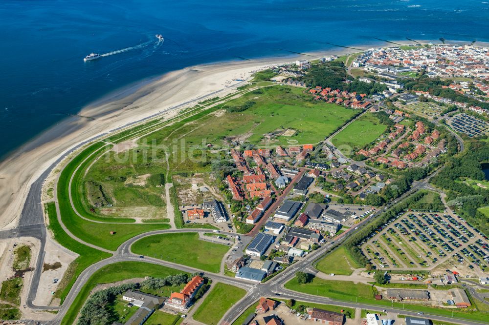 Norderney von oben - Ortsansicht in Norderney im Bundesland Niedersachsen, Deutschland