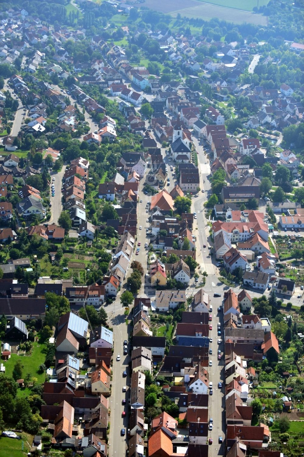 Luftaufnahme Nordheim - Ortsansicht in Nordheim im Bundesland Baden-Württemberg, Deutschland