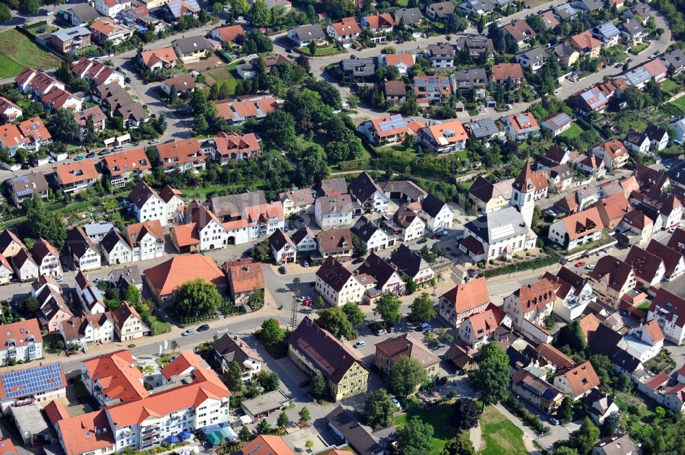 Nordheim aus der Vogelperspektive: Ortsansicht in Nordheim im Bundesland Baden-Württemberg, Deutschland