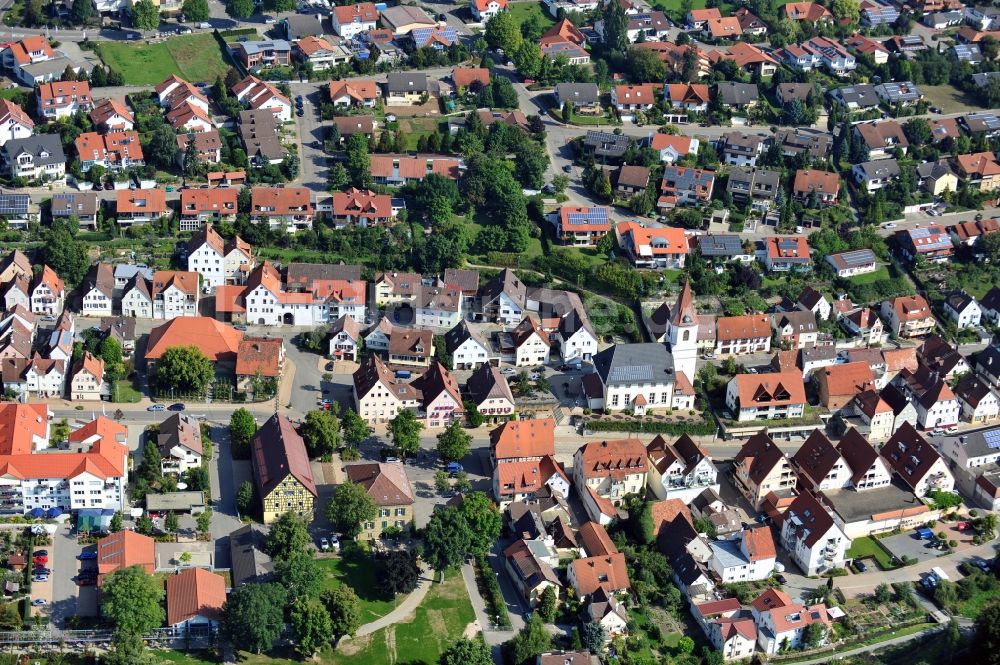 Luftbild Nordheim - Ortsansicht in Nordheim im Bundesland Baden-Württemberg, Deutschland