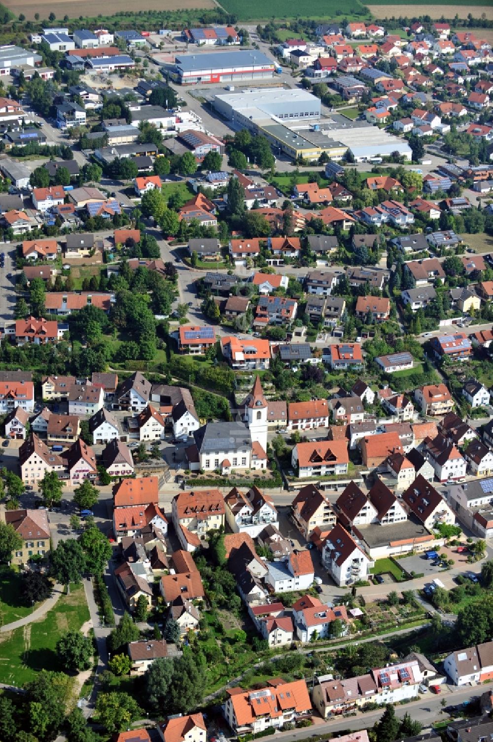 Luftaufnahme Nordheim - Ortsansicht in Nordheim im Bundesland Baden-Württemberg, Deutschland