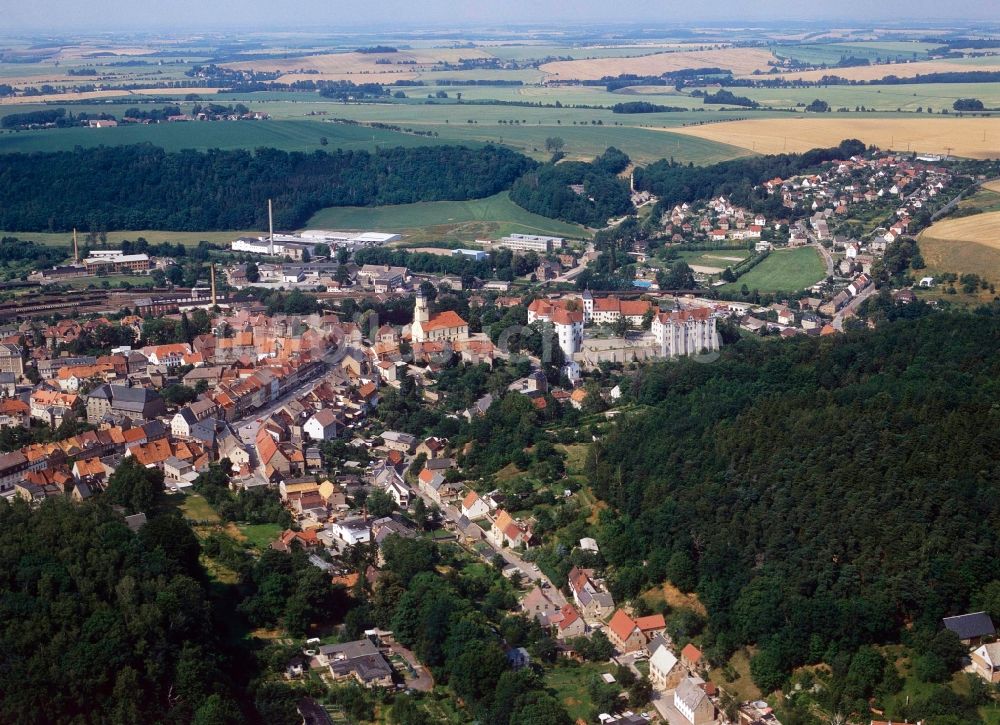 Luftaufnahme Meissen - Ortsansicht in Nossen im Bundesland Sachsen