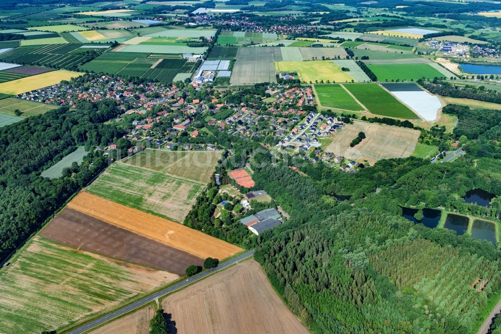 Luftaufnahme Nottensdorf - Ortsansicht in Nottensdorf im Bundesland Niedersachsen, Deutschland