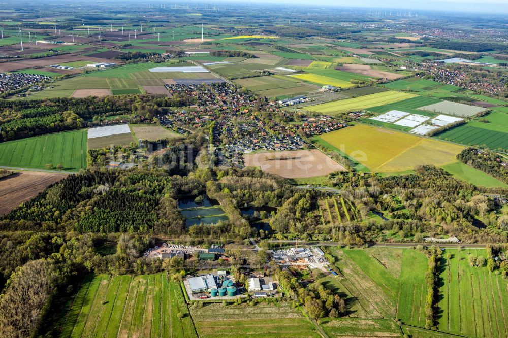 Nottensdorf aus der Vogelperspektive: Ortsansicht in Nottensdorf im Bundesland Niedersachsen, Deutschland