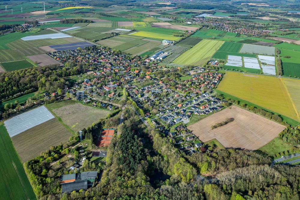 Luftaufnahme Nottensdorf - Ortsansicht in Nottensdorf im Bundesland Niedersachsen, Deutschland