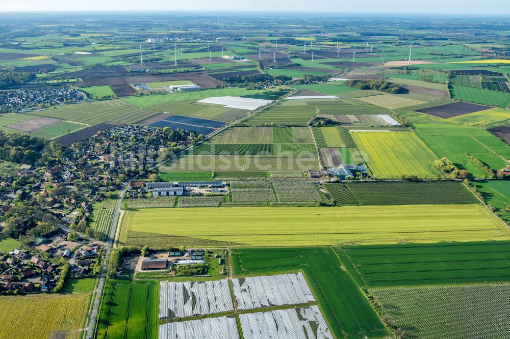 Luftaufnahme Nottensdorf - Ortsansicht in Nottensdorf im Bundesland Niedersachsen, Deutschland