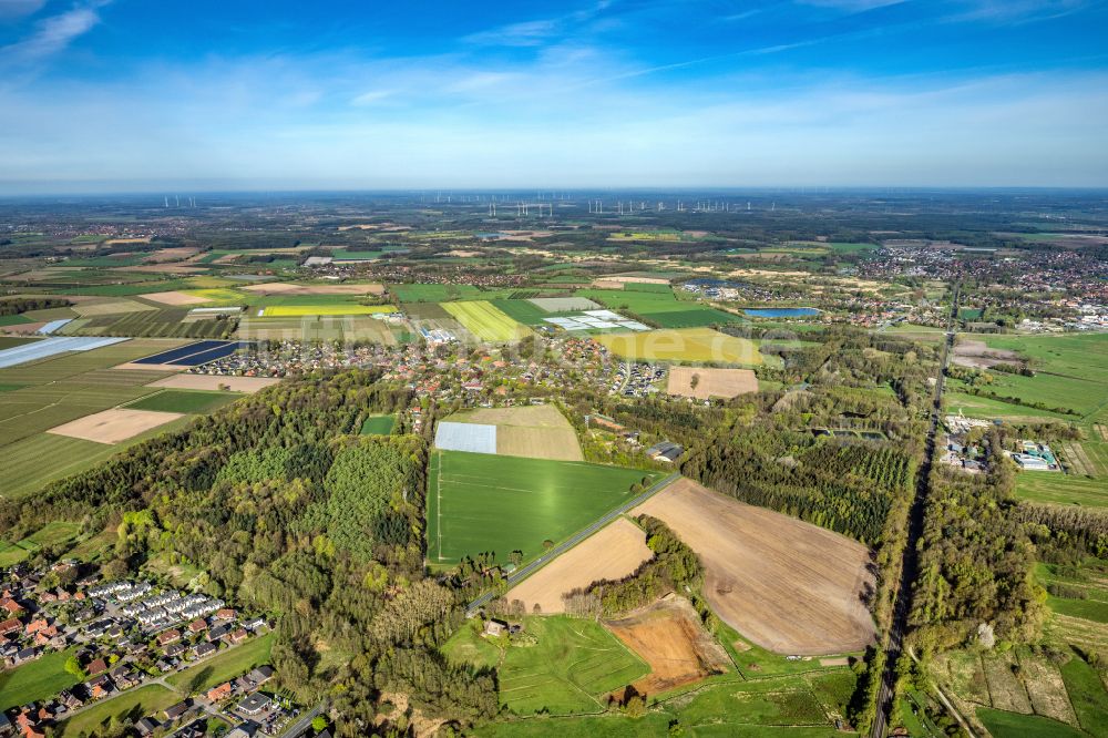 Nottensdorf von oben - Ortsansicht in Nottensdorf im Bundesland Niedersachsen, Deutschland