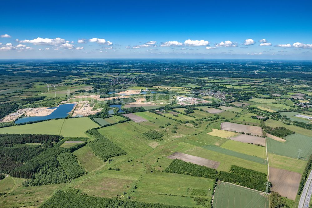 Nützen von oben - Ortsansicht in Nützen im Bundesland Schleswig-Holstein, Deutschland