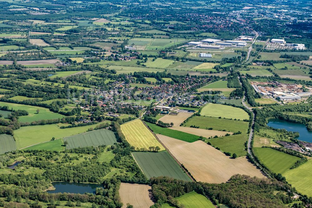 Nützen von oben - Ortsansicht in Nützen im Bundesland Schleswig-Holstein, Deutschland