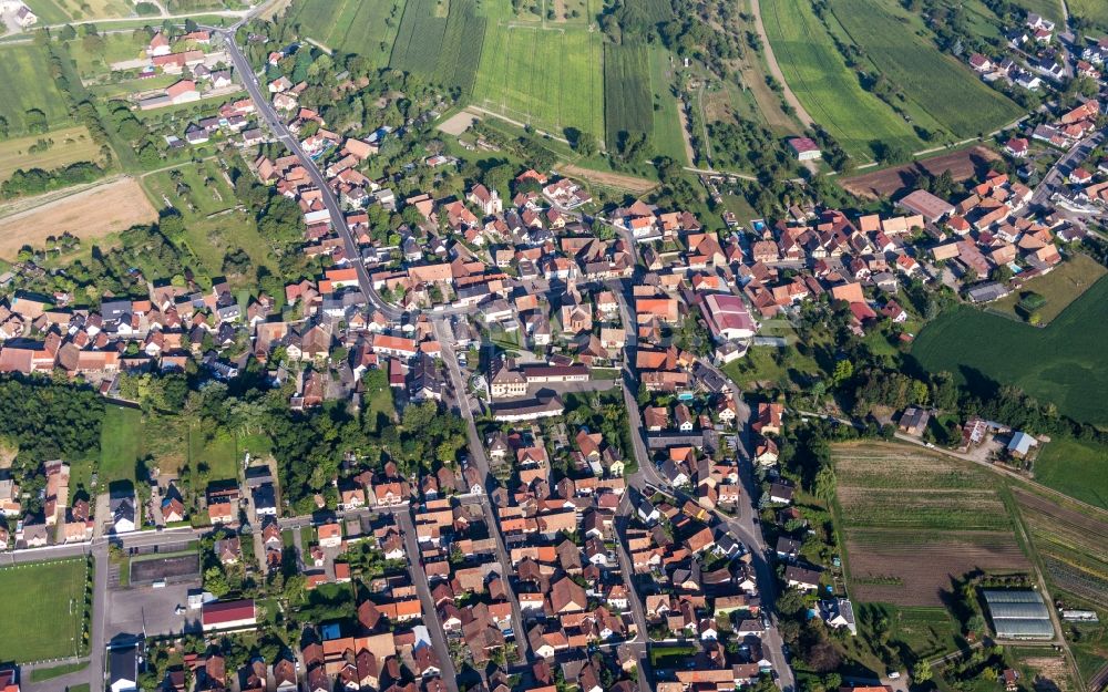 Obenheim aus der Vogelperspektive: Ortsansicht in Obenheim in Grand Est, Frankreich