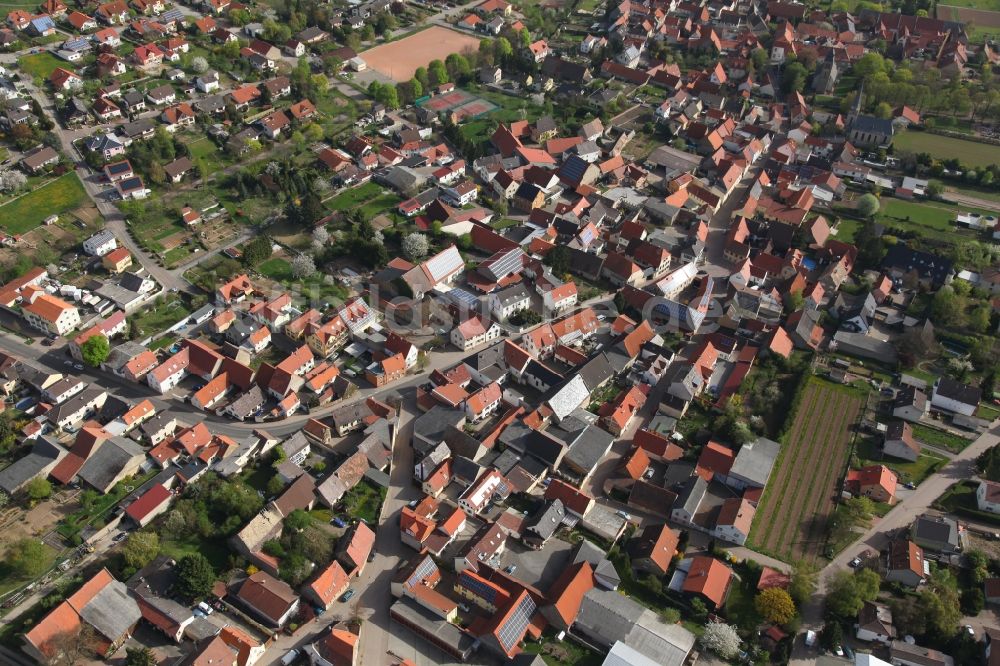 Luftaufnahme Ober-Flörsheim - Ortsansicht von Ober-Flörsheim im Bundesland Rheinland-Pfalz