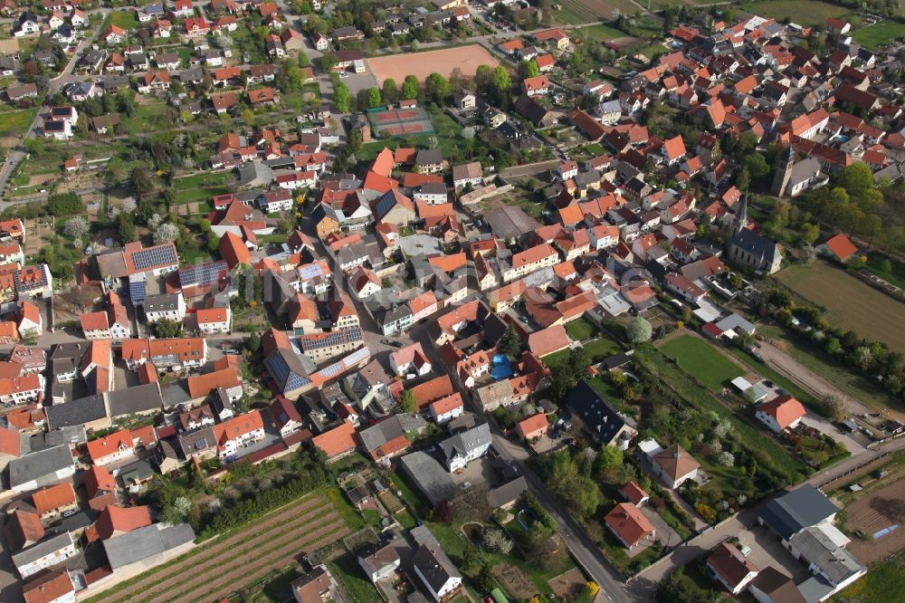 Ober-Flörsheim von oben - Ortsansicht von Ober-Flörsheim im Bundesland Rheinland-Pfalz