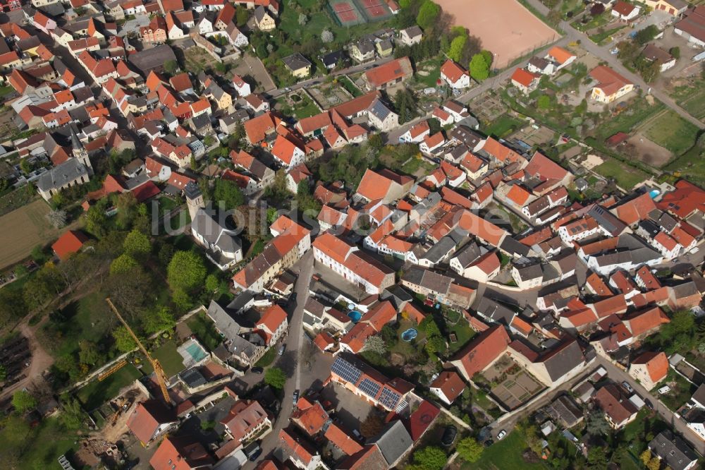 Ober-Flörsheim aus der Vogelperspektive: Ortsansicht von Ober-Flörsheim im Bundesland Rheinland-Pfalz