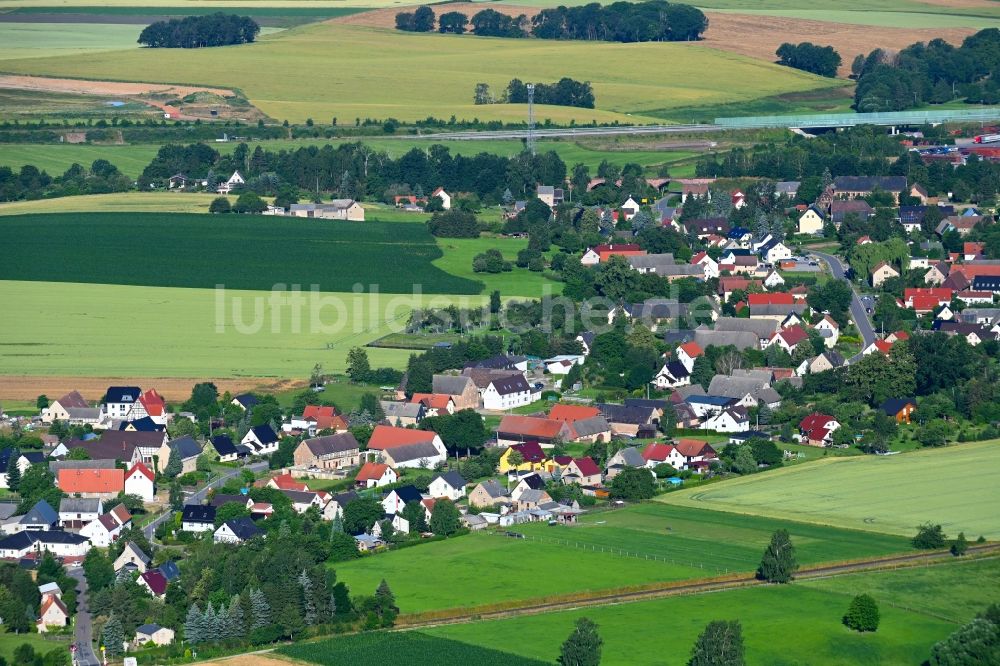 Luftaufnahme Obergräfenhain - Ortsansicht in Obergräfenhain im Bundesland Sachsen, Deutschland