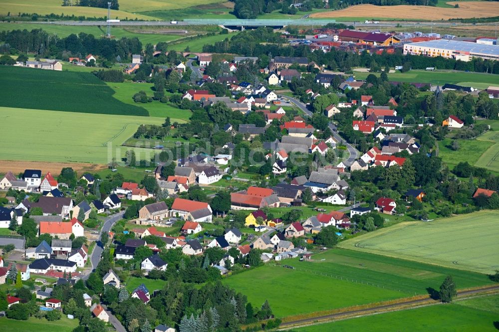 Obergräfenhain von oben - Ortsansicht in Obergräfenhain im Bundesland Sachsen, Deutschland