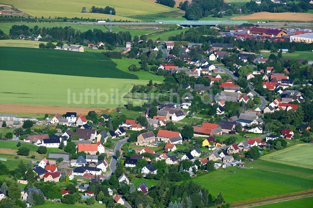 Obergräfenhain aus der Vogelperspektive: Ortsansicht in Obergräfenhain im Bundesland Sachsen, Deutschland