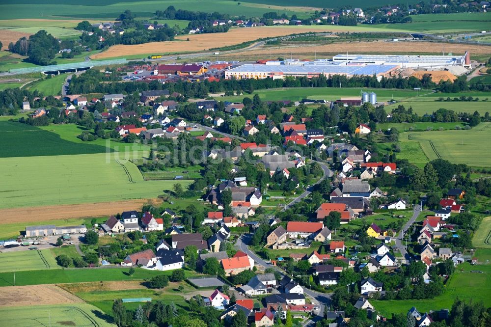 Obergräfenhain von oben - Ortsansicht in Obergräfenhain im Bundesland Sachsen, Deutschland