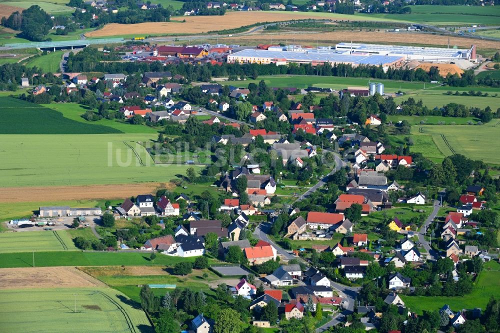 Obergräfenhain aus der Vogelperspektive: Ortsansicht in Obergräfenhain im Bundesland Sachsen, Deutschland