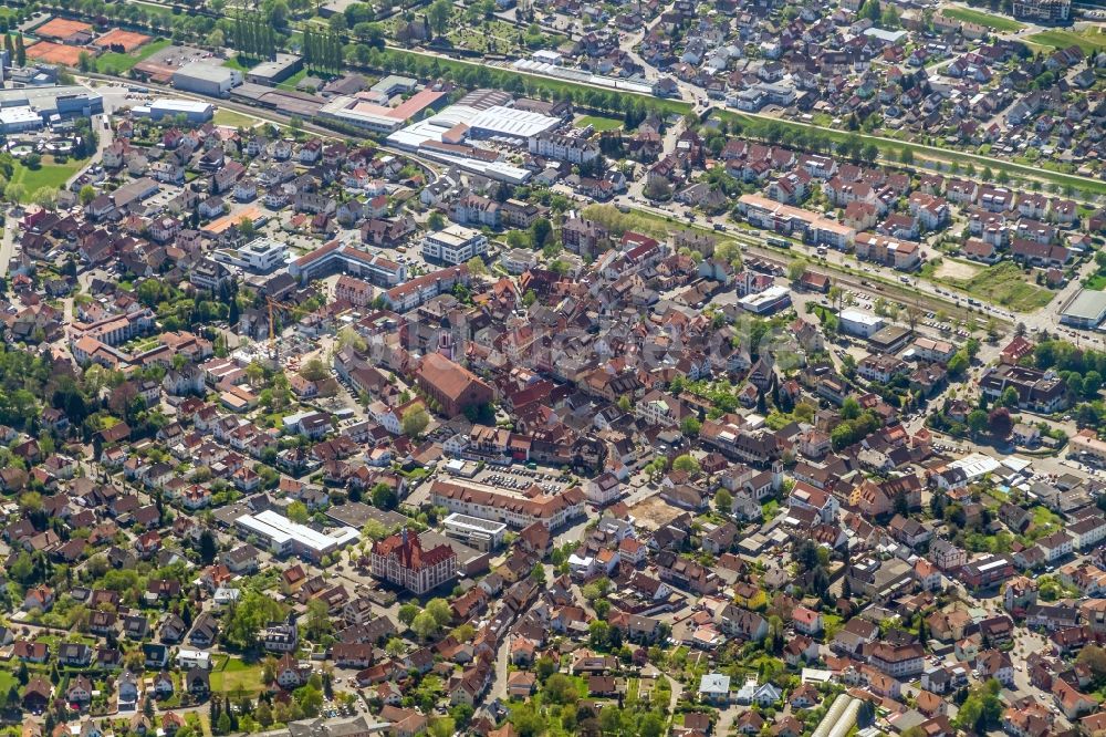 Luftaufnahme Oberkirch - Ortsansicht in Oberkirch im Bundesland Baden-Württemberg, Deutschland