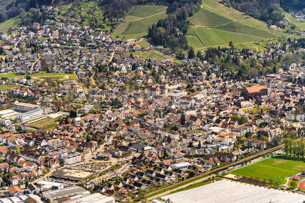 Oberkirch von oben - Ortsansicht in Oberkirch im Bundesland Baden-Württemberg, Deutschland