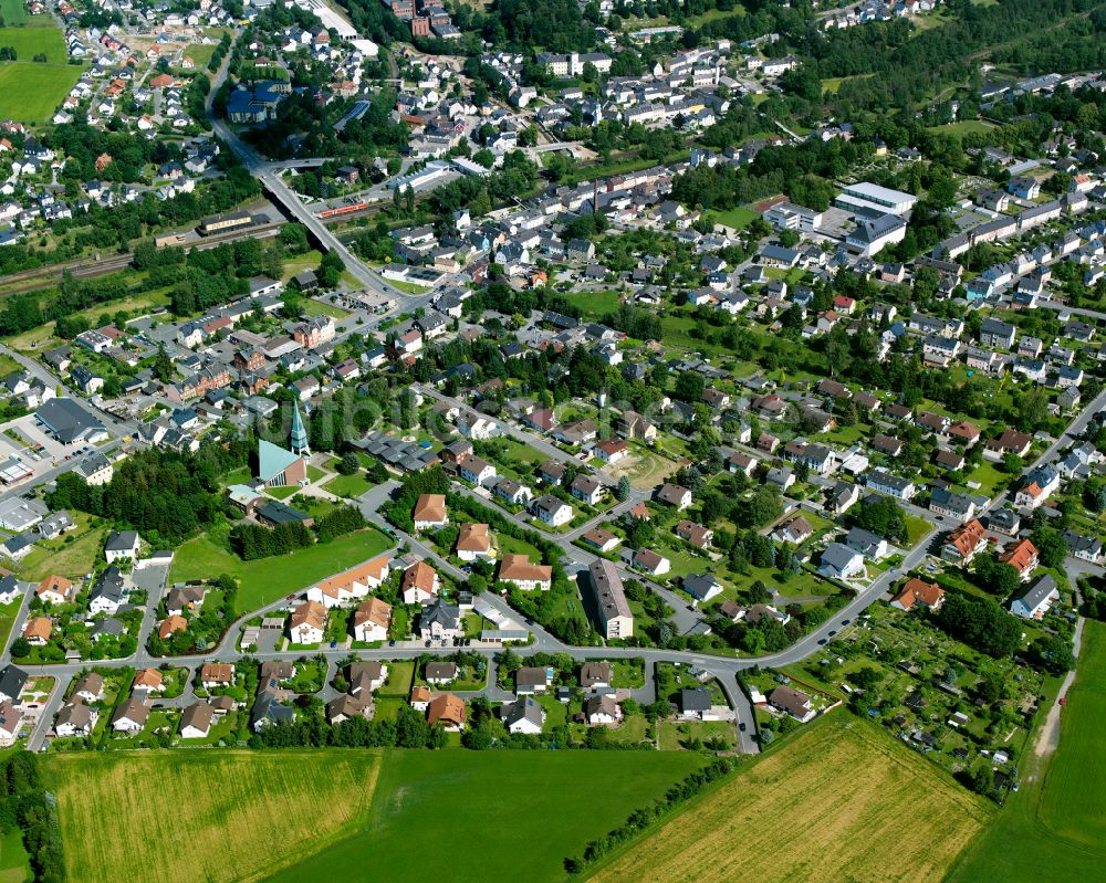 Oberkotzau aus der Vogelperspektive: Ortsansicht in Oberkotzau im Bundesland Bayern, Deutschland