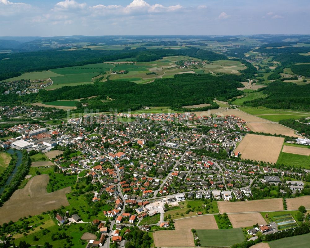 Oberlauchringen aus der Vogelperspektive: Ortsansicht in Oberlauchringen im Bundesland Baden-Württemberg, Deutschland