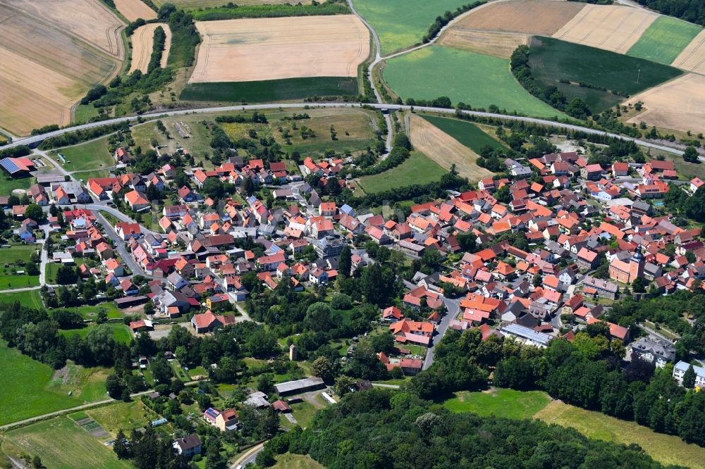 Luftbild Oberlauringen - Ortsansicht in Oberlauringen im Bundesland Bayern, Deutschland