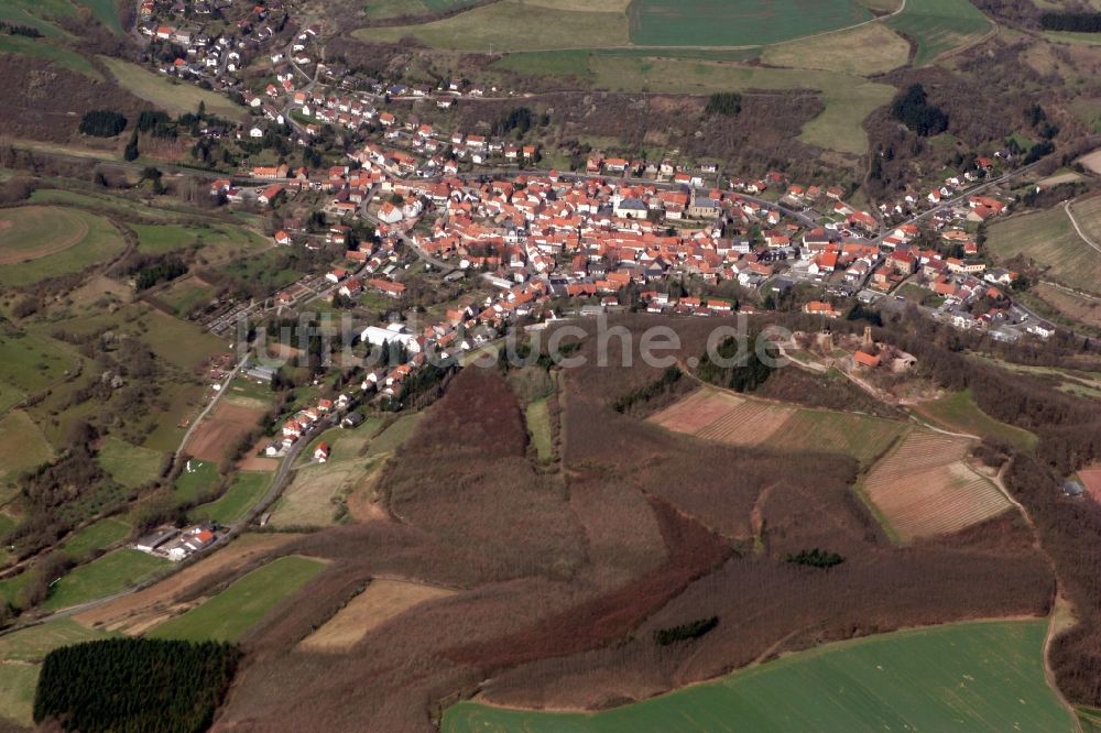 Luftbild Obermoschel - Ortsansicht von Obermoschel im Bundesland Rheinland-Pfalz