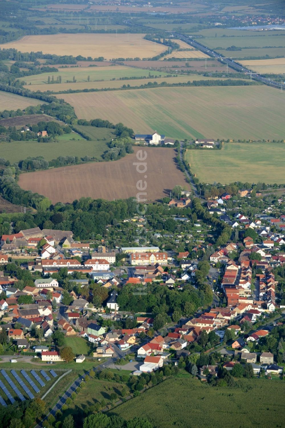 Oberröblingen von oben - Ortsansicht von Oberröblingen im Bundesland Sachsen-Anhalt