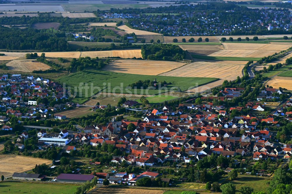 Oberstreu aus der Vogelperspektive: Ortsansicht in Oberstreu im Bundesland Bayern, Deutschland