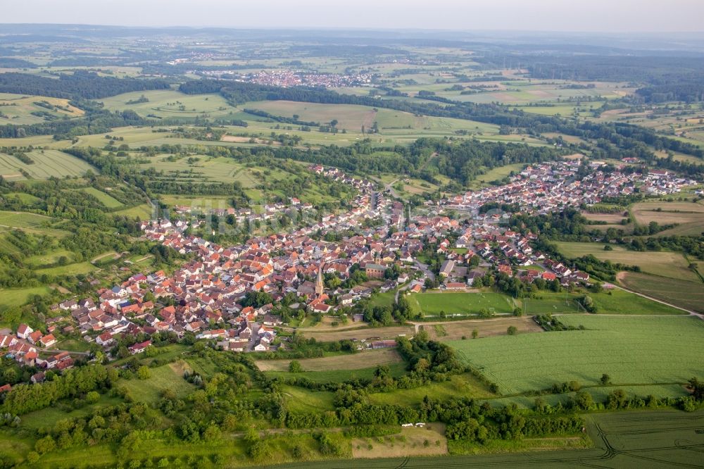 Luftbild Oberöwisheim - Ortsansicht in Oberöwisheim im Bundesland Baden-Württemberg, Deutschland