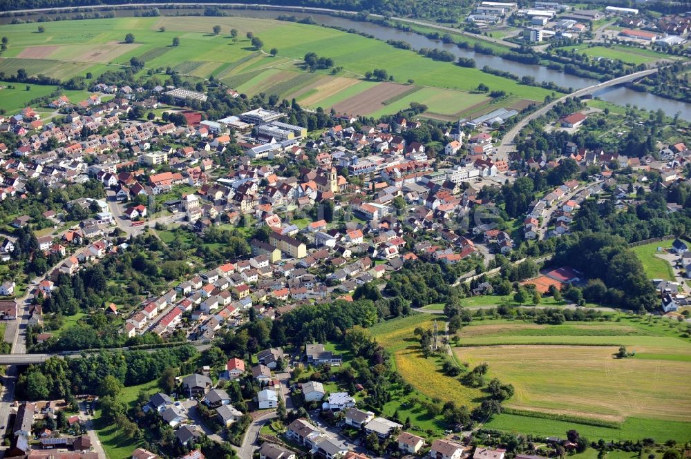 Luftaufnahme Obrigheim - Ortsansicht von Obrigheim im Bundesland Baden-Württemberg