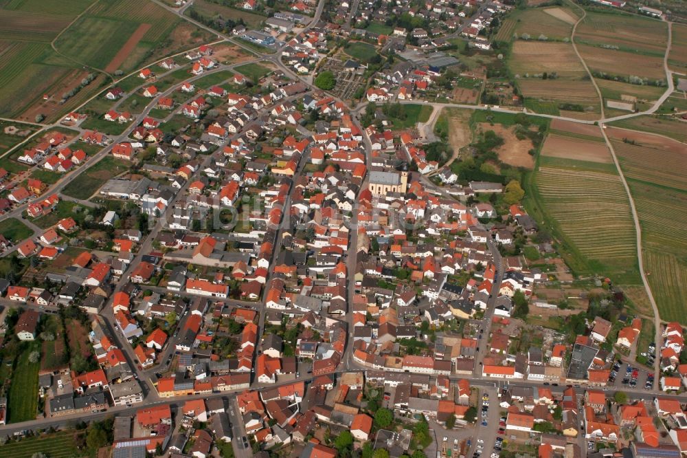 Luftaufnahme Ockenheim - Ortsansicht von Ockenheim im Bundesland Rheinland-Pfalz