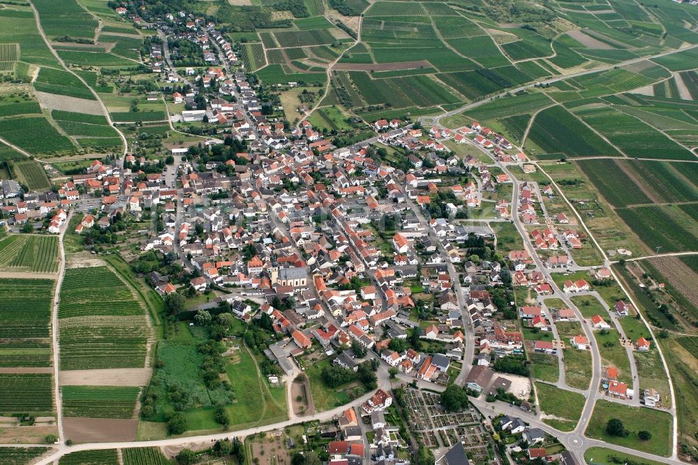 Ockenheim aus der Vogelperspektive: Ortsansicht von Ockenheim im Bundesland Rheinland-Pfalz