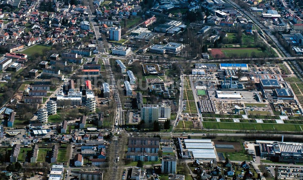 Luftaufnahme Offenburg - Ortsansicht in Offenburg im Bundesland Baden-Württemberg, Deutschland